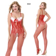 MERAH Red Pattern Lingerie Body Stocking Bs21