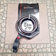 POLYGON 4-NUMBER BLACK SPIRAL BICYCLE LOCK