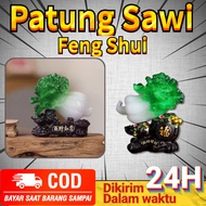 Fengshui Hockey White Mustard Display BaiCai Statue Home Decoration Lucky Big Mustard Mustard Mustar