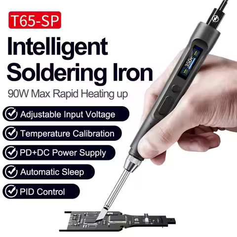 T65-SP DC 90W PD 65W Intelligent Electric Soldering Iron 150-450℃ Rapid Heating Soldering Pen Temp C