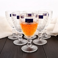 DSKB040-3B Fashion DELISOGA Vintage embossed glass goblet champagne wine glass wine glass (1PC) (6PC