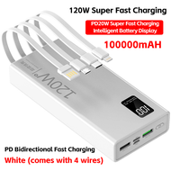 100000mAH Fast Charge Digital Display PowerBank PD 120W QC3.0 Original Powerbank Dual USB Smart Powe