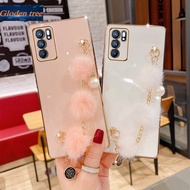 Casing Soft Case Oppo Reno 6Z Reno6 Reno6 Pro 5G Hias Mutiara + Bola