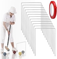 Dxmimer 12 Set Arch Croquet Wickets Replacement for Croquet Metal Croquet Hoops,9×7.8 inch Thick Ste