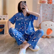 #Cand Korean Cute Cotton Printed Pajama Set Sleepwear Terno For Women