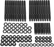 DNA MOTORING LEPOW-015 Steel 12-Point Cylinder Head Studs Nuts Set For 04-Newer LS1 LS3 Chevy LS1 LS