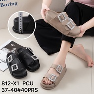 812 imported jelly sandals 5cm highBalance Beautiful 2 buckle sandals