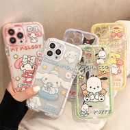 CrashStar Luminous Cartoon Cute Transparent Shockproof Phone Case For iPhone 15 14 Pro Max 13 12 11 Pro Max X XR XS Max Silicone Soft Phone Casing Clear Anti-fall Phone Cover With Full Cover Lens Camera Protection Shell Top Seller