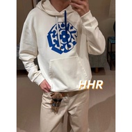 [Correct Version] V Nigo Co-Branded Blue Floral Print Hooded Pullover Sweatshirt Jacket All-Match Ca