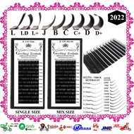 MATA Grafting eyelash L/LD/L+/J/B 0.10 SINGLE/MIX SIZE Eyelashes MINK RUSSIAN BLOOM PART 1