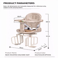 Beige  Bicycle Rear Seat Kerusi Belakang Basikal Perjalanan Selamat Bersama Anak