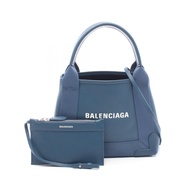 【二手】巴黎世家 (Balenciaga) BALENCIAGA手提包，海軍藍 Cabas XS，兩用，海軍藍皮革，女士，二手 B