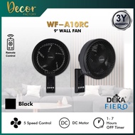 🔥NEW🔥DEKA FIERO JETTO AR10RC JETTO SF-B30RC 9" 5 Blades 5 Speeds with R/C DC Motor Wall Fan Stand Fa