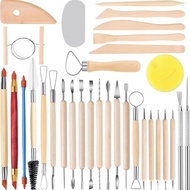 Soft Pottery Clay Wooden Pottery Tool Set Clay Sculpture Carving Tool Pinch Clay Soft Pottery DIY Po