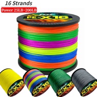 16 Strands Braided Fishing Line 500M 300M X16 Carp Fishing Accessories PE Super Strong Multifilament