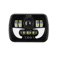 Lampu Daymaker Kotak LED 7 Inch Jeep Feroza L300 Mobil Lampu Hi/Lo Depan Proyektor Type Lampu