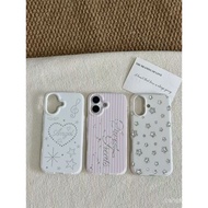 Phone Phone Case Suitable for iPhone Pink English Love Notes Suitable for iPhone17promax Phone Case 