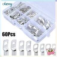 CHERRY 60Pcs Cable Connector Kit, SC Type Bolt Hole Wire Nose Terminal Crimp,  16-35mm2 Tinned Coppe