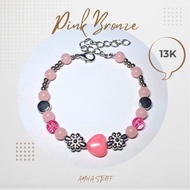 MNK141 | Pink Bronze Bracelet by ANHA STUFF
