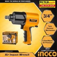INGCO 3/4" Air Impact Wrench 1355N.m Twin Hammer AIW341301 - BUILDMATE - IPT