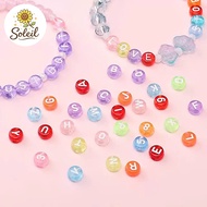 [SELECT LETTER] A-Z Plastic Letter Beads in All Colors Size 4X7MM Handmade Bracelet and Keychain Acc