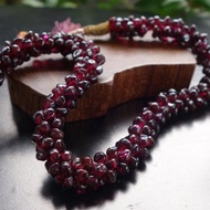 天然葡萄紫紅石榴石項錬 50.8克 石榴石 酒紅 手珠 無優化