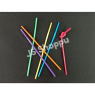 Art Straw 0.6x27.5cm (100pcs±)/ Flexible Straw / Colorful Straw / Party Disposable Drinking Straws