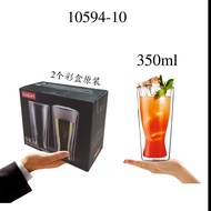 Sloki Kaca ไมโครเวฟปลอดภัยถ้วยชาน้ำนมร้อน Bodum SKÅL แก้วสองชั้นแก้วเบียร์แก้วกาแฟถ้วยไวน์200มล. 350