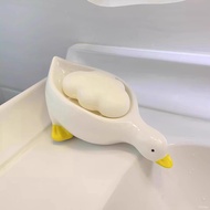 [Taoyuan Ready Stock] Cute Little Yellow Duck Soap Box Drain Water Does Not Acccumulate High-End Toi