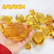 Yellow Crystal Yuan Bao Feng Shui Yuan Bao Decoration Yuan Bao Ornament Feng Shui Yellow Crystal Wit