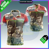 Baju Pria Uang 75 Ribu / Kaos Jersey Wangki Polo Kaos T-shirt Fullprint Uang 75 Ribu Custom art01