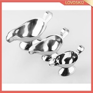 [Lovoski2] Gravy Boat Steak Sauce Pourer Dressing Boat Stainless Steel Tool Silver 3oz/5oz/8oz