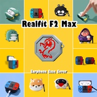 【Discount】For Realfit F2 Max Case Casing Soft Silicone Creative Cartoon Earphone Case Cover