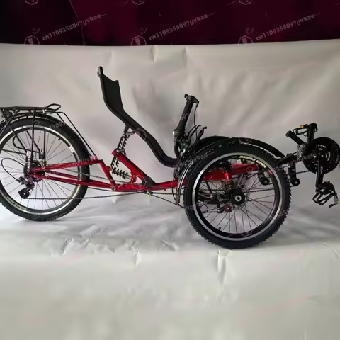 3-Wheel Recumbent Trike Ultra Comfort Seat Adjustable Rear Suspension Reclining Bicycle for Adult Ou