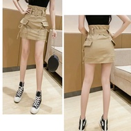 SKIRT HARUKA BELTED CARGO MINI SKIRT PREMIUM KOREAN FASHION IMPORT
