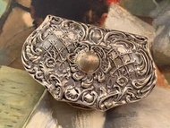 洛可可風格 古董純銀盒子銀盒 鼻煙盒 藥盒 西洋古董銀器