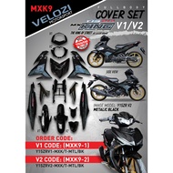 COVERSET MX KING Y15ZR V1-V2 METALIC BLACK VELOZI