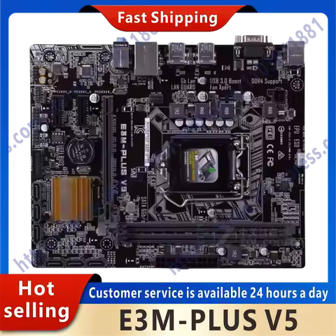 Used E3M-PLUS V5 C232 DDR4 32GB LGA 1151 kit Xeon Core i3 i5 i7 Cpus PCI-E X16 USB3.0 SATA3 desktop 