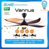 Alpha Vannus Luna 6 Speed LED 3 Colours 5 Blade Ceiling Fan 56'' / 46'' /40" DC Motor Fan