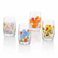 Top Point 6PCS Glass Tumbler set 4 Design 1 Box - TP-G02-W6409/BH6