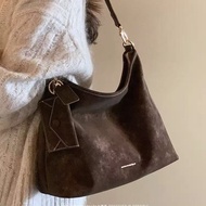 South Style Chio2nd Autumn Words Letter Tote Bag Ladies Retro Brown Underarm Bag Commuter Shoulder M