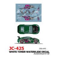 JC425 - 350Z NFS DECALS Hotwheels 1:64 diecast custom white toner waterslide decals