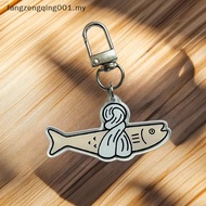 F1MY Fishshaped Acrylic Keychain Simple Fish Cartoon Standing Sign Backpack And Small Pendant f1my