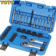 28pcs Stuck Nut Bolts Extractor Damaged Nut Screw Remover Set Broken Nut Bolt Extractor Rust Nut Scr