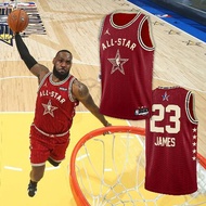 Nike 球衣 Jordan NBA Swingman 男款 紅 黃 LeBron James 全明星賽 FQ7732-603