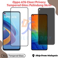 <KACA> MB Oppo A76 Clear Privacy Full Screen Pelindung Skrin Tempered Glass Screen Protector