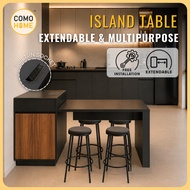 [FREE INSTALLATION] Como Home ROVEN Extendable Island Table Dry Kitchen Area Kitchen Island Cabinet