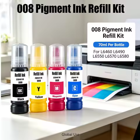 008 Refill Ink Pigment Ink 008 For Epson Eco Tank L6460/L6490/L6550/L6570/L6580/L11160/L15150/L15160