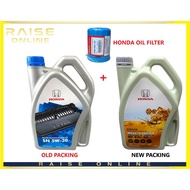 New !! Original Honda Genuine Semi Synthetic 5W30 Engine Oil (4L) + Oil Filter 5W-30 Minyak Hitam 5/30