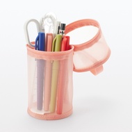 MUJI Nylon Mesh Vertical / Horizontal Pen Case (DIA. 75 x H177 MM)
